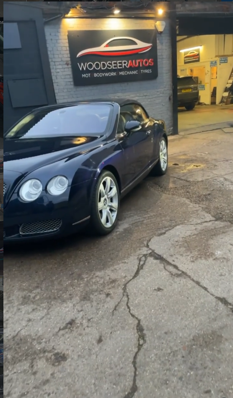 Bentley Continental GT outside Woodseer Autos