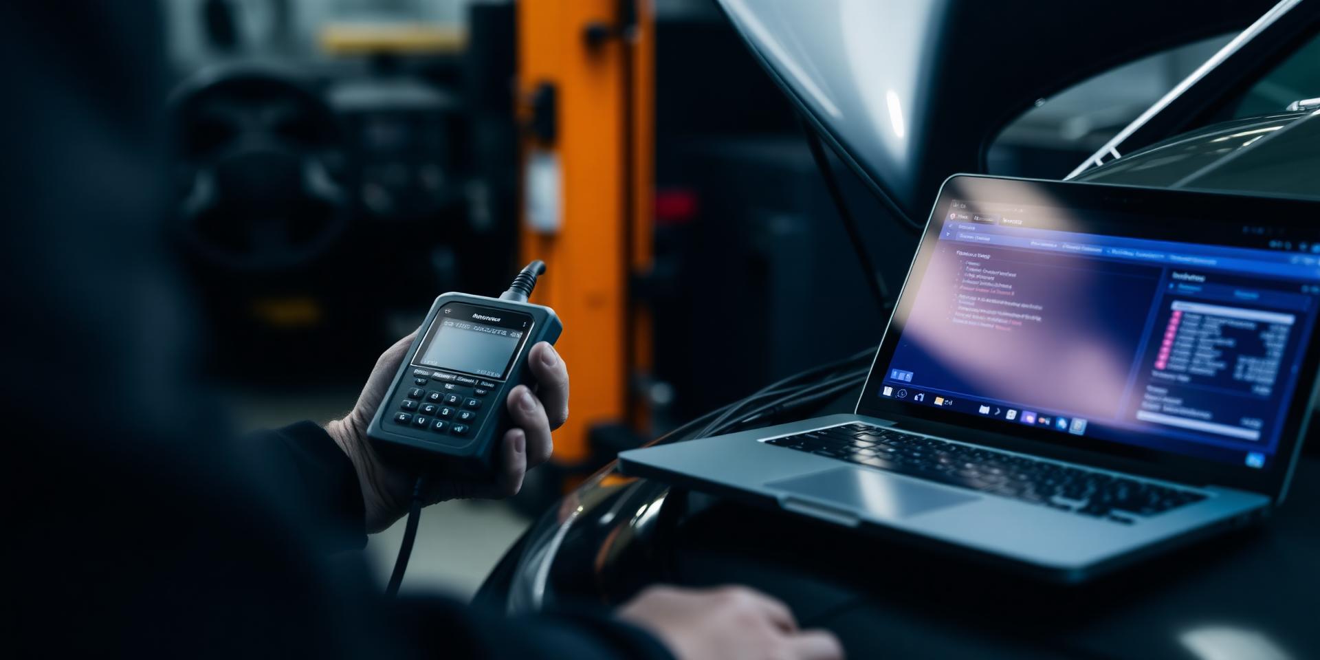 Diagnostic equipment at Woodseer Autos, East London