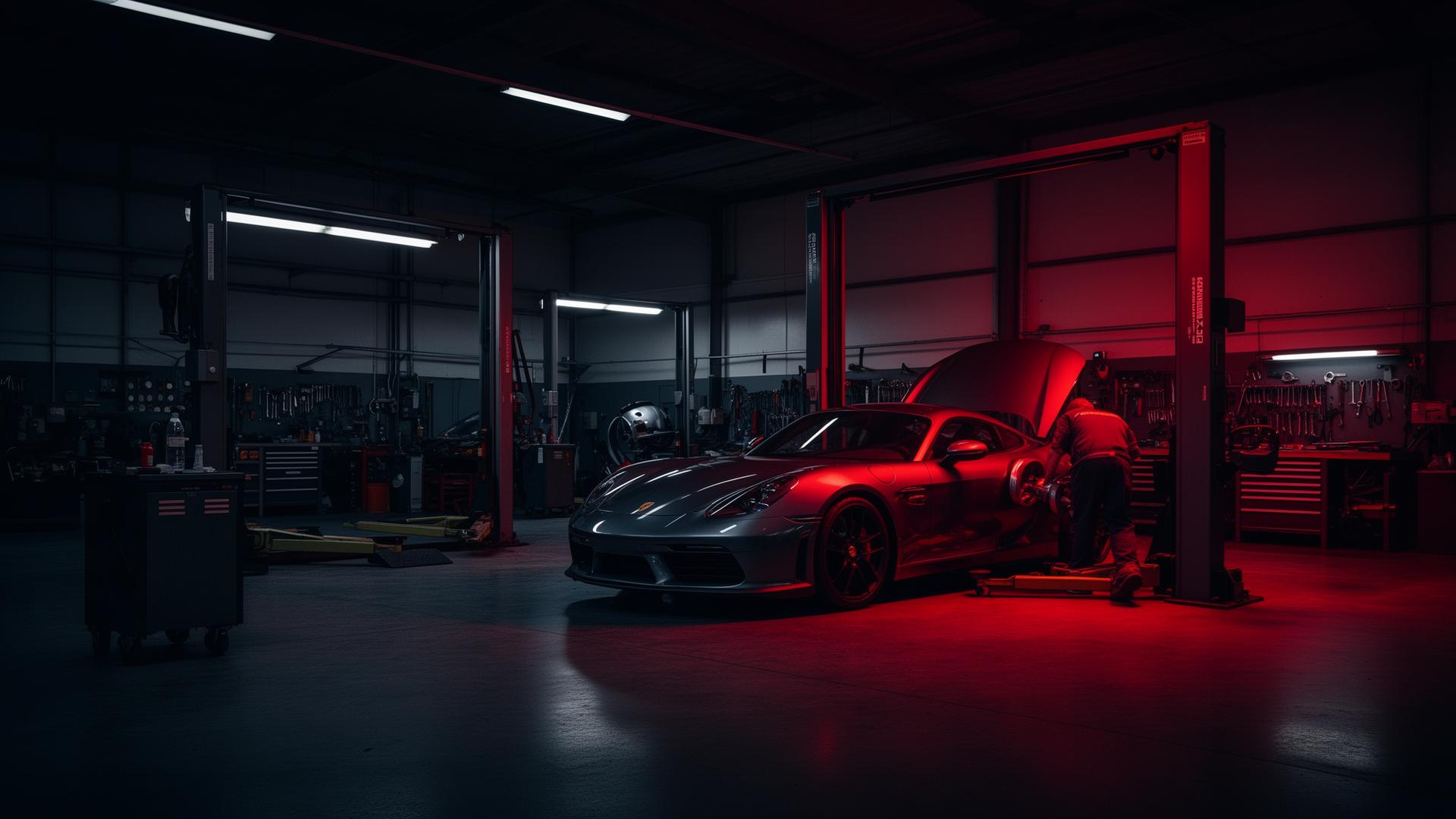 Professional automotive workshop