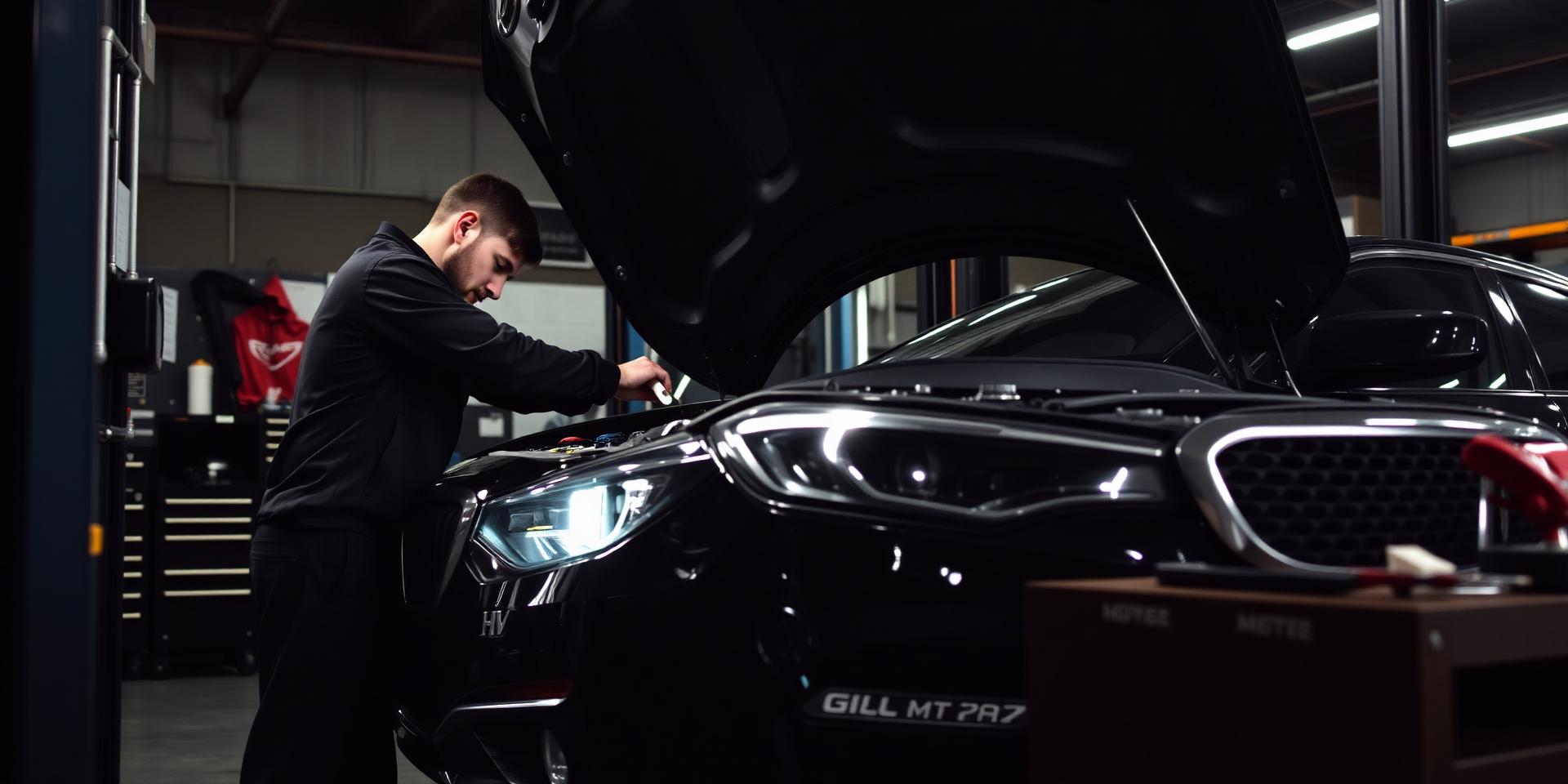 Car servicing at Woodseer Autos, East London
